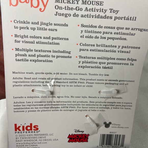 Disney baby Mickey Mouse, on the girl, activity, plush toy and teether - Picture 5 of 6